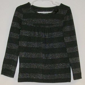 GIRLS TOP, BLACK/SILVER BY CIRCO, SIZE 5T, USED